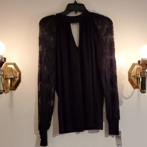 Fever sz M, black blouse